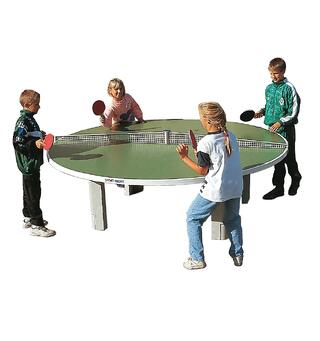 Bordtennisbord  Runt 240cm Utomhus | Antracit | nät inkluderat